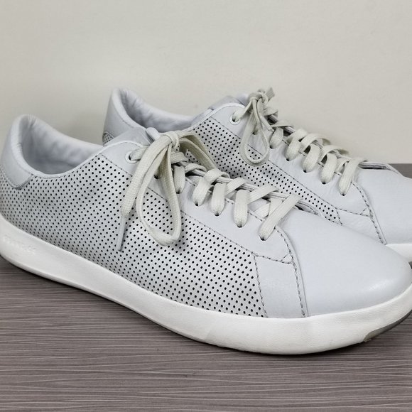 Cole Haan GrandPrø Tennis Sneaker, Chalk Tumbled Leather, Mens Size 9 M - Picture 1 of 13
